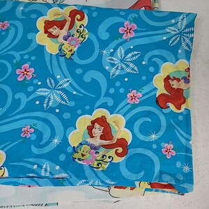 ヴィンテージ 90年代 ディズニー リトル・マーメイド ツインサイズ フラットシーツ 枕カバー付き 難あり 画像 13