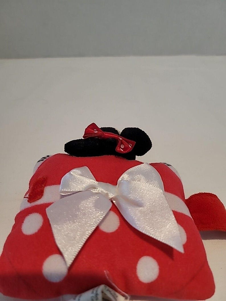 Pillow Pets Minnie Mouse Disney Red Plush Polka-Dots Stuffed Animal Toy 5" X 4" image 8
