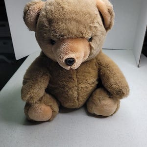 Peluche ours brun vintage assis en pot ventre Californie 14 po.