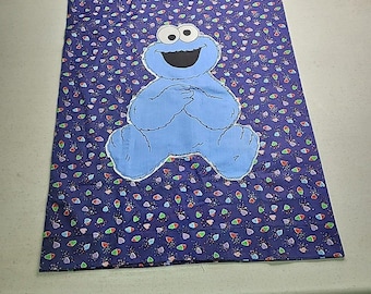 ヴィンテージ セサミストリート クッキーモンスター 枕カバー 80年代 ハンドメイド サイズ 26インチ x 19インチ