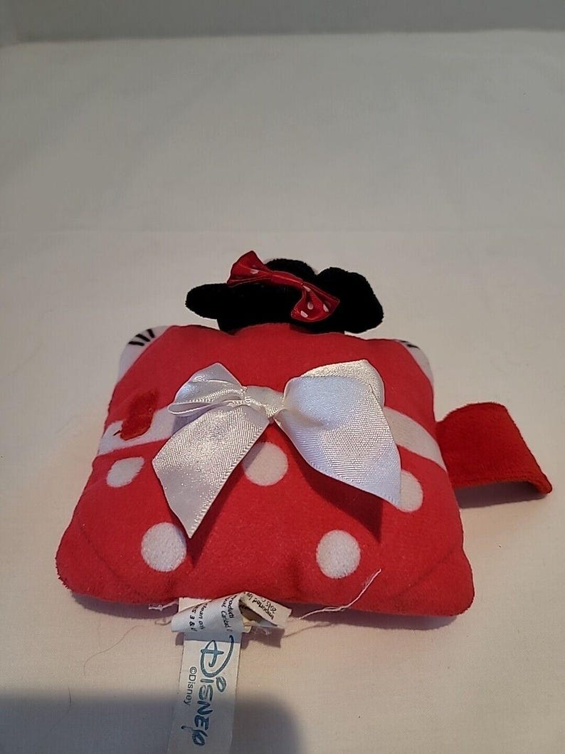 Pillow Pets Minnie Mouse Disney Red Plush Polka-Dots Stuffed Animal Toy 5" X 4" image 13