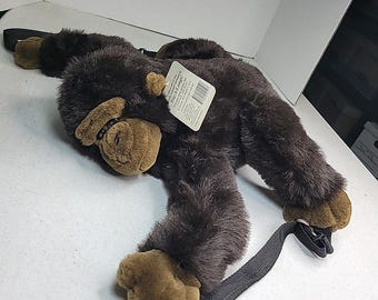 Vintage Tag A Long Transpac Plush Monkey Backpack 16 Inchs New with Tags