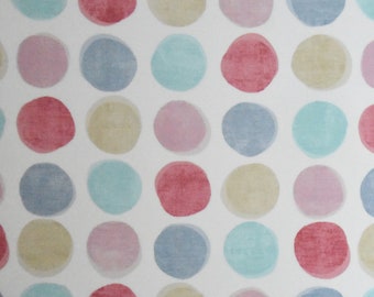 Coated cotton with colorful dots as a metre, wax cloth with dots in different colors for your sewing project