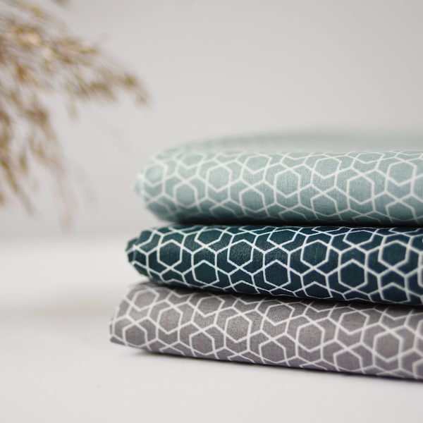 Beschichtete Baumwolle NORDIN mit grafischen Mustern im skandinavischen Design als Meterware für Tischdecken, Rucksäcke, Taschen und mehr