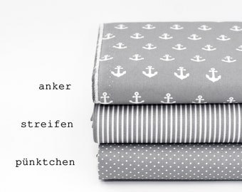 Cotton fabric anchor maritime by the meter, cotton combination fabrics, fabric by the meter, great fabric to combine