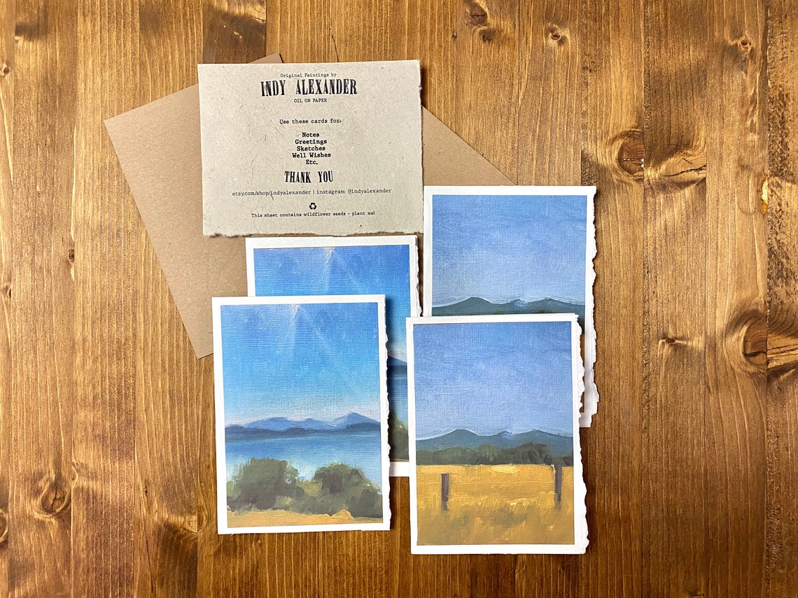 Landscape Greeting Cards Blank notecards Pack of 4 Etsy