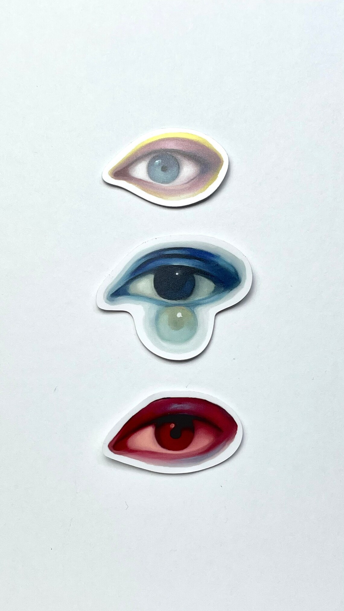 Eye Sticker Pack Set of Three 3 Vinyl DieCut Eye Stickers Etsy