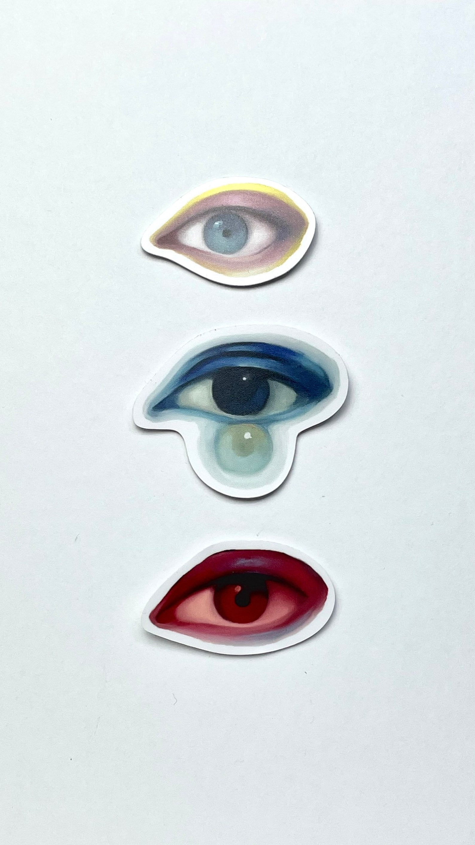 Eye Sticker Pack Set of Three 3 Vinyl DieCut Eye Stickers Etsy