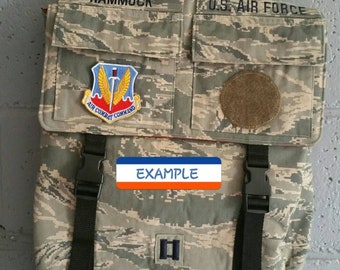 BACKPACK- Customized From YOUR Military Camo Shirt- ALL Branches of Service!  Free shipping