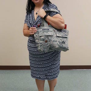 TOTE BAG Customized From Your Military Camo Shirt All Branches of Service image 6