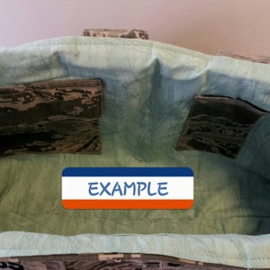 TOTE BAG Customized From Your Military Camo Shirt All Branches of Service image 2