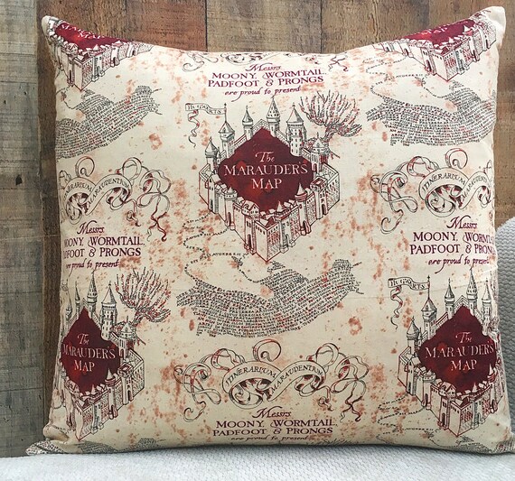 Harry Potter Pillow Cover Marauder's Potter pillow case | Etsy