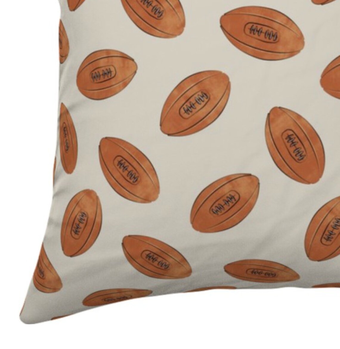 Football Pillow Cover Football Nursery Sports Themed Etsy