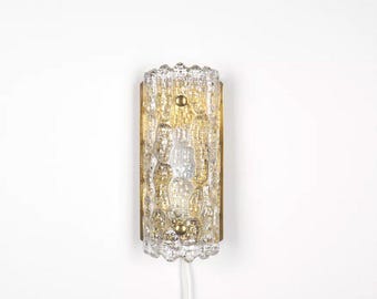 Carl Fagerlund glass design wall lamp Gefion, Lyfa 1960s