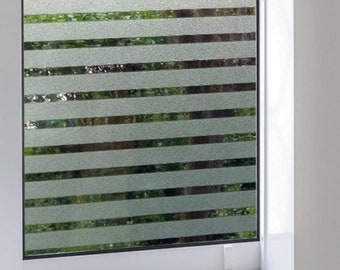 Static Cling Stripes Privacy Window Film Glass Covering Film for All Kinds of Smooth Glass Surface 19.6" x 78.7"