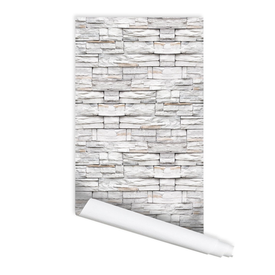 peel and stick white stone