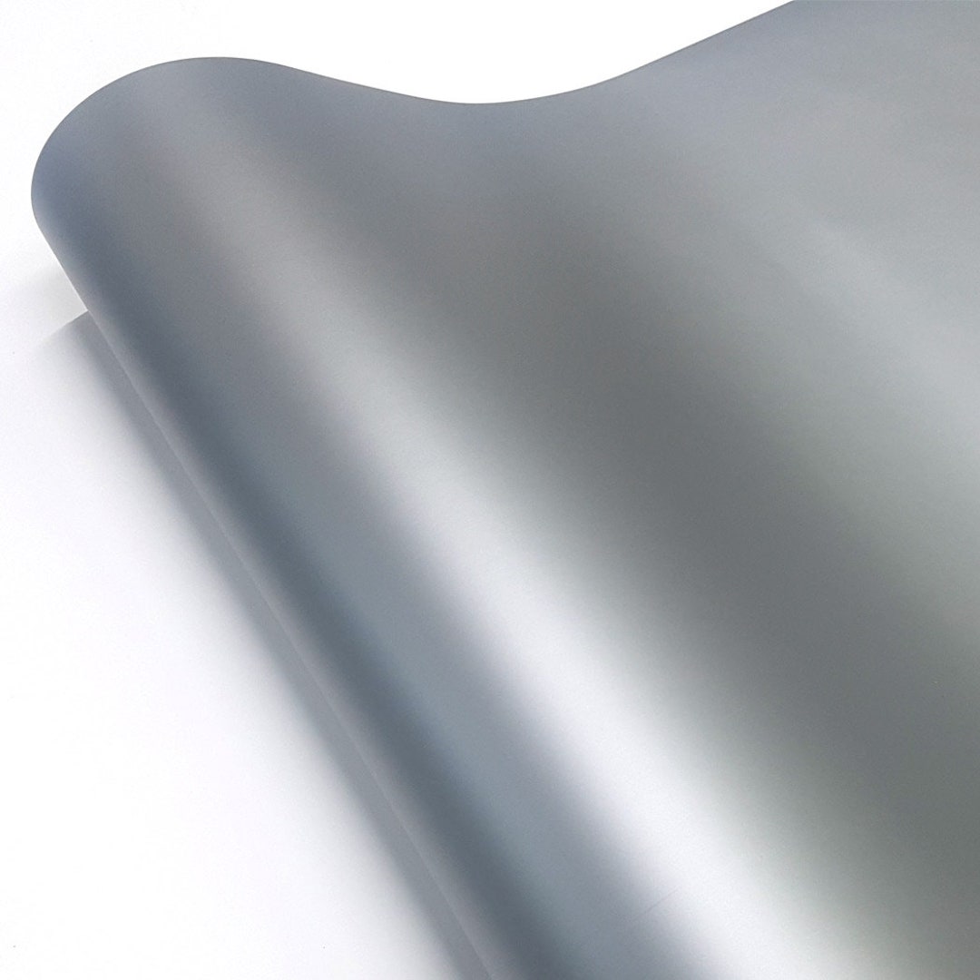 Matte Metallic Silver Adhesive Vinyl Wrap Roll Etsy