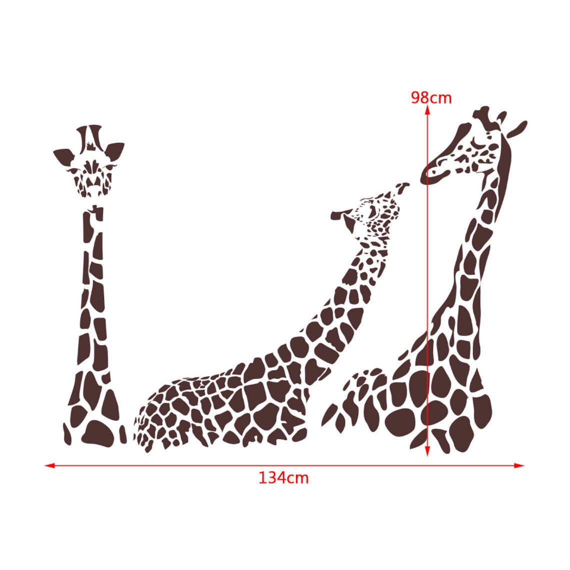 Giraffe Wall Decal Vinyl Wall Stickers for Modern Wall Design Etsy