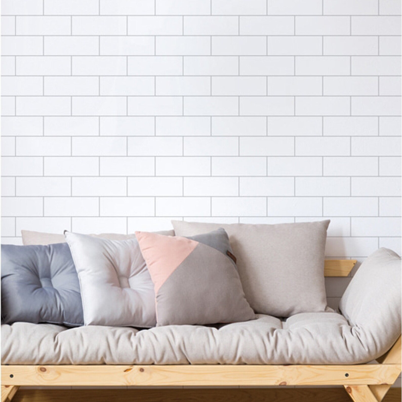 Selfadhesive White Brick Wall Tiles Wallpaper for Living Room Etsy