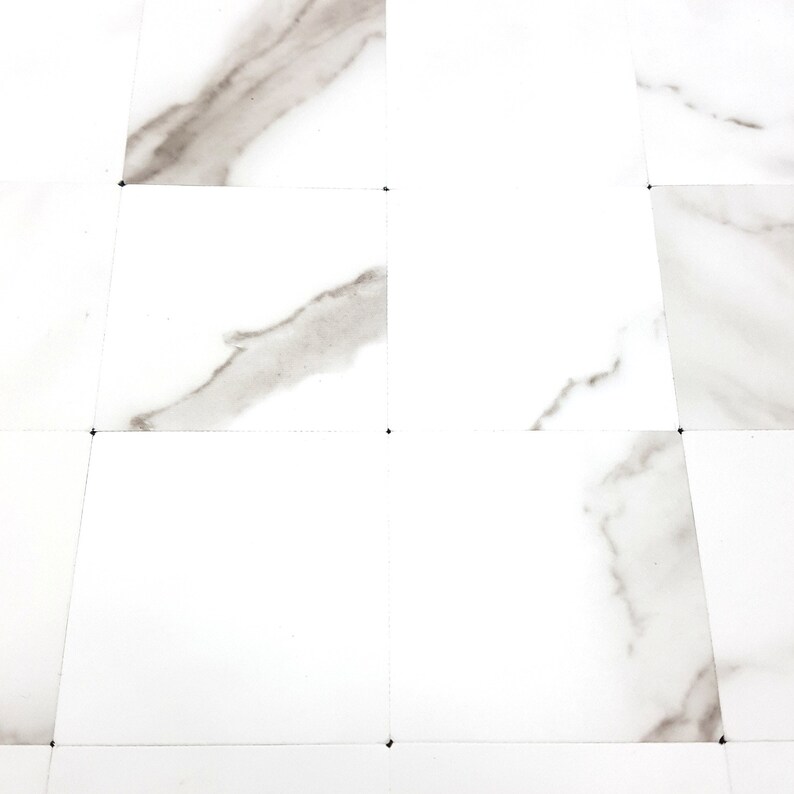 Peel and Stick Metal Backsplash Tile Marble design, Aluminum Surface for Wall Decor Kitchen Wall image 5
