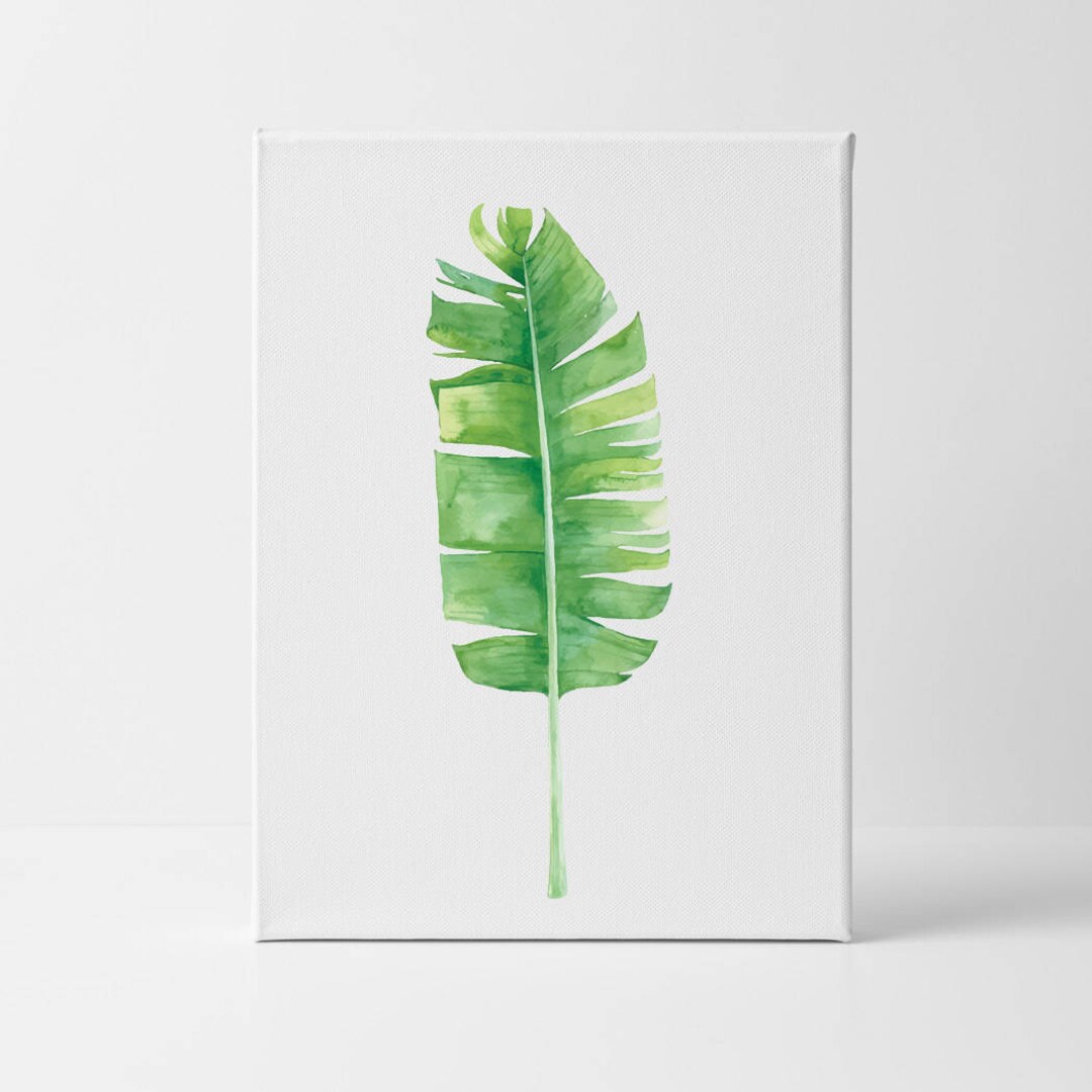 Canvas Art Print Wall Deco Art Ready to Hang Banana Leaf Wall Art Modern Art Canvas Print Etsy