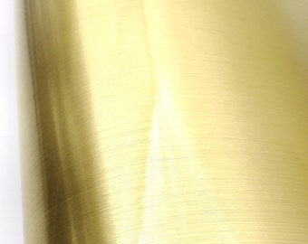 Brushed Metal Look Contact Paper Gold Self Adhesive Metallic Gloss films