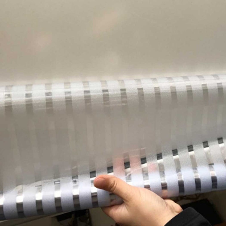 Static Cling Stripes Privacy Window Film Glass Covering Film for All Kinds of Smooth Glass Surface 19.6 x 78.7 image 3