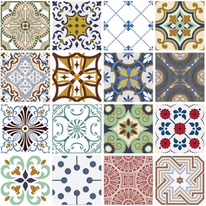 Decorative Tiles Stickers Tomar Pack of 16 tiles Tile Decals Art for Walls Kitchen backsplash Bathroom image 4
