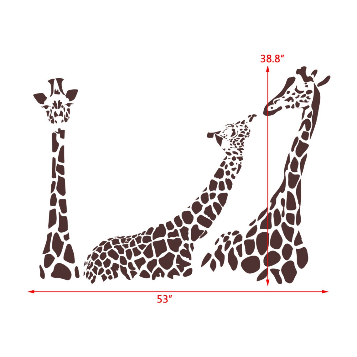Giraffe Wall Decal Vinyl Wall Stickers for Modern Wall Design Etsy