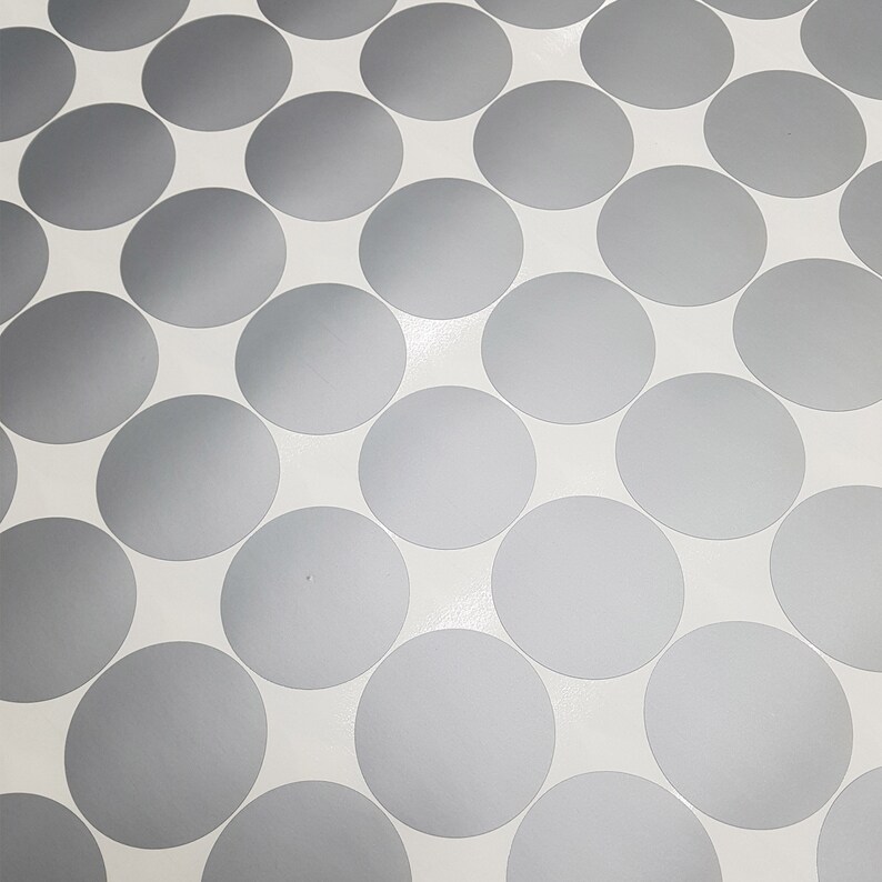 Silver Metallic Wall Vinyl Decal Dots 2inch 216 Decals Etsy