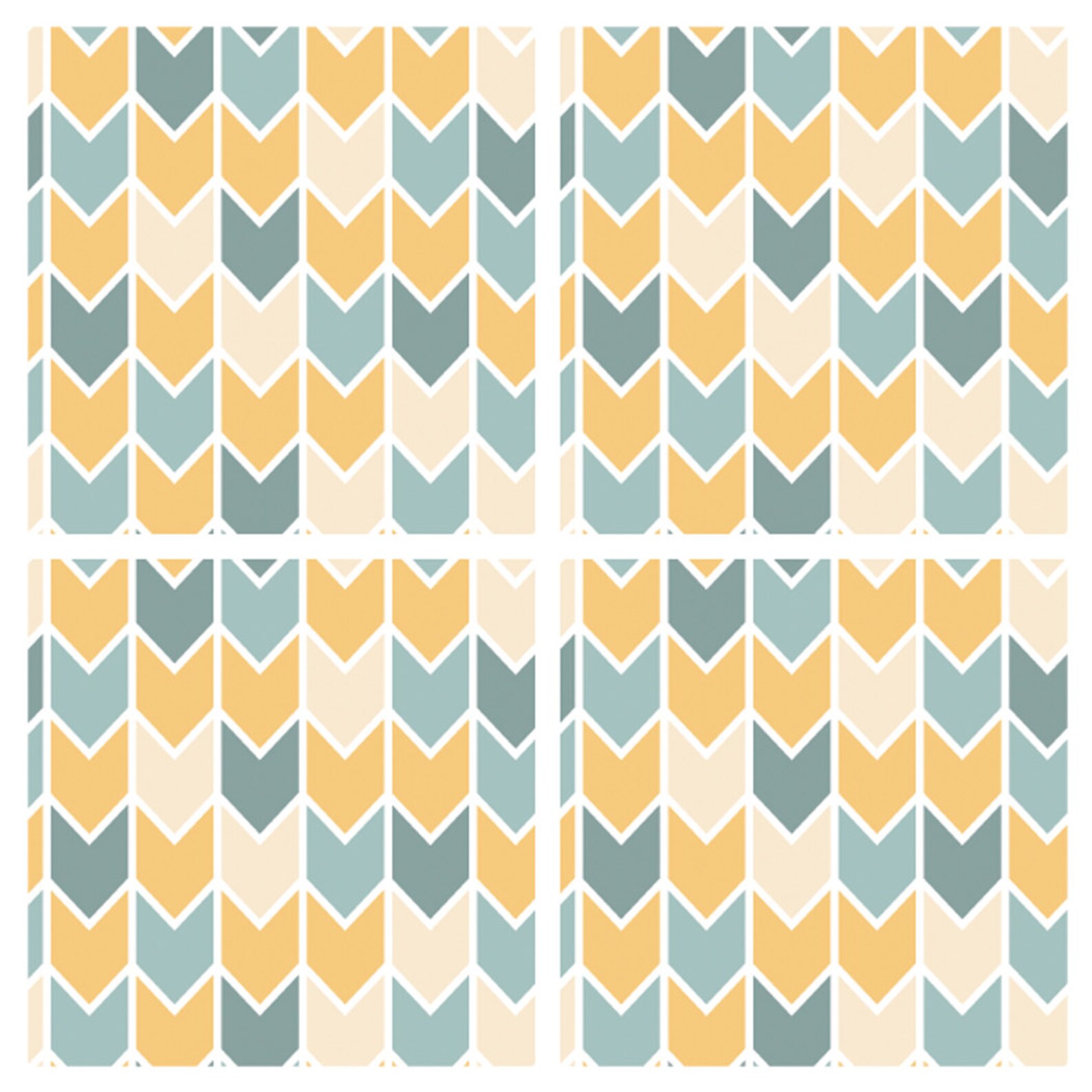 Decorative Tiles Stickers Chevron Pattern Set of 4 Tiles Etsy
