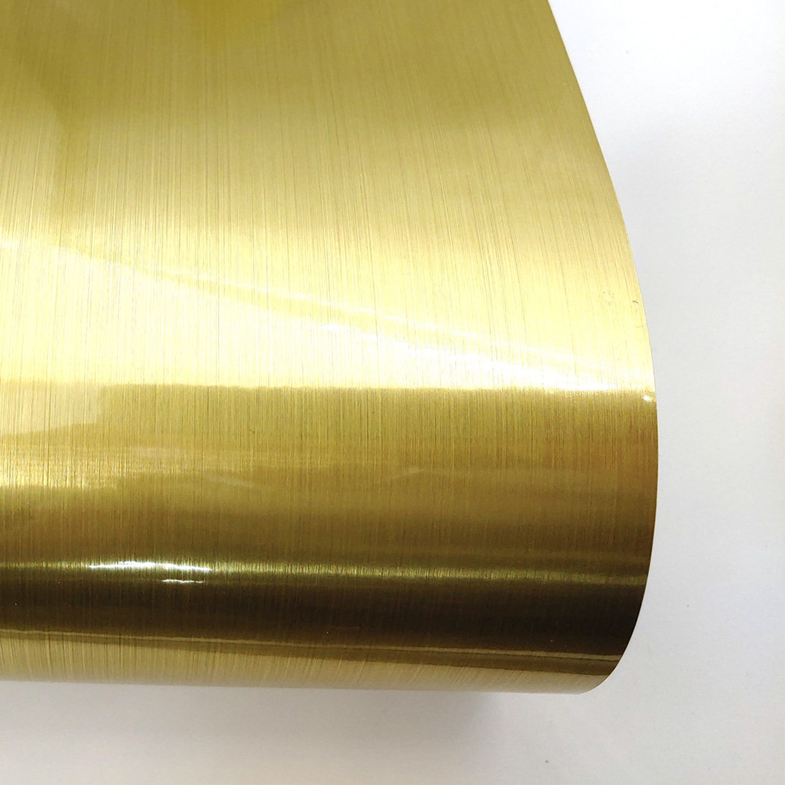 Brushed Metal Look Contact Paper Film Gold Metallic Gloss Etsy