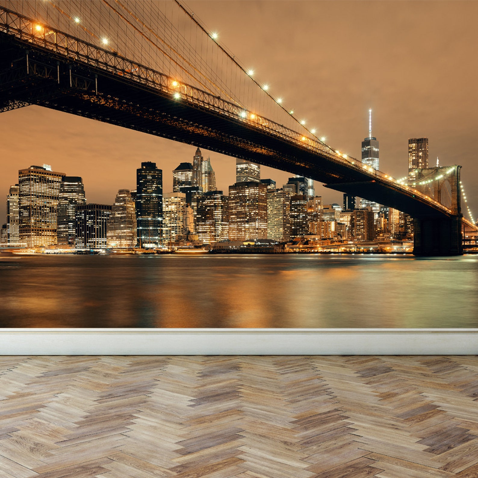 Wall Mural New York Skyline Peel and Stick Repositionable Etsy
