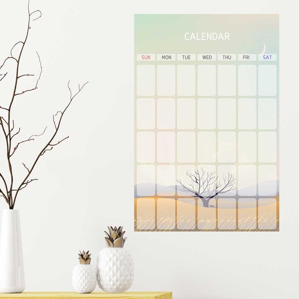 2024 Peel and Stick Calendar Etsy