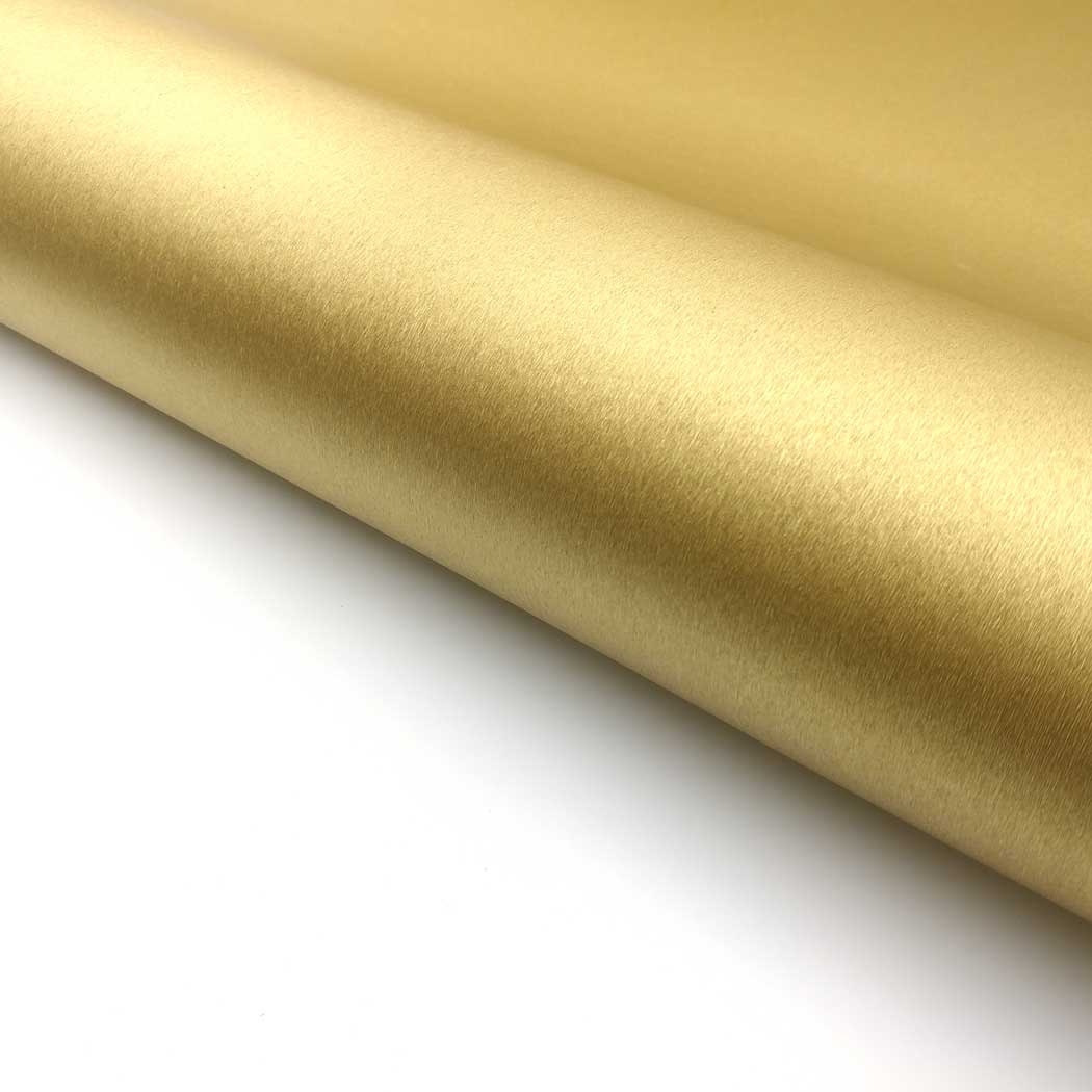 Matte Metallic Gold Adhesive Vinyl Wrap Roll 