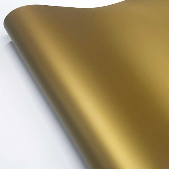 Matte Metallic Gold Adhesive Vinyl Wrap Roll 