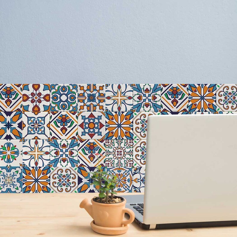 Decorative Tiles Stickers Motril Pack of 16 Tiles Tile Etsy