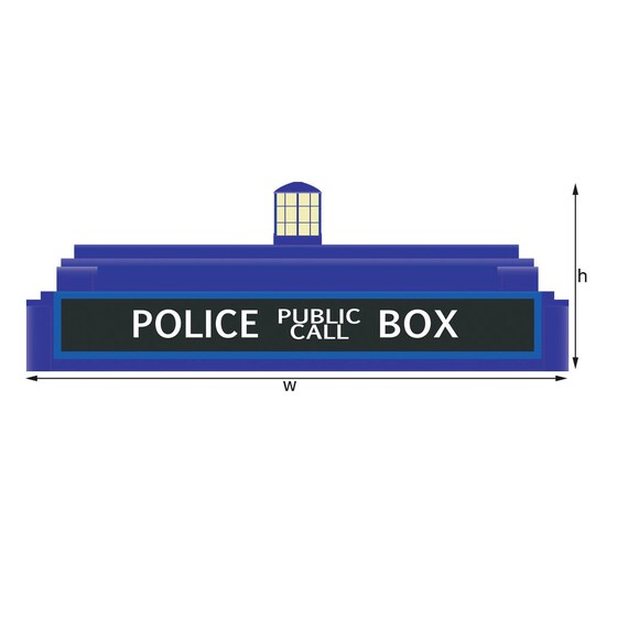 Dr Who Tardis Police Call Box Door Topper Peel And Stick Etsy