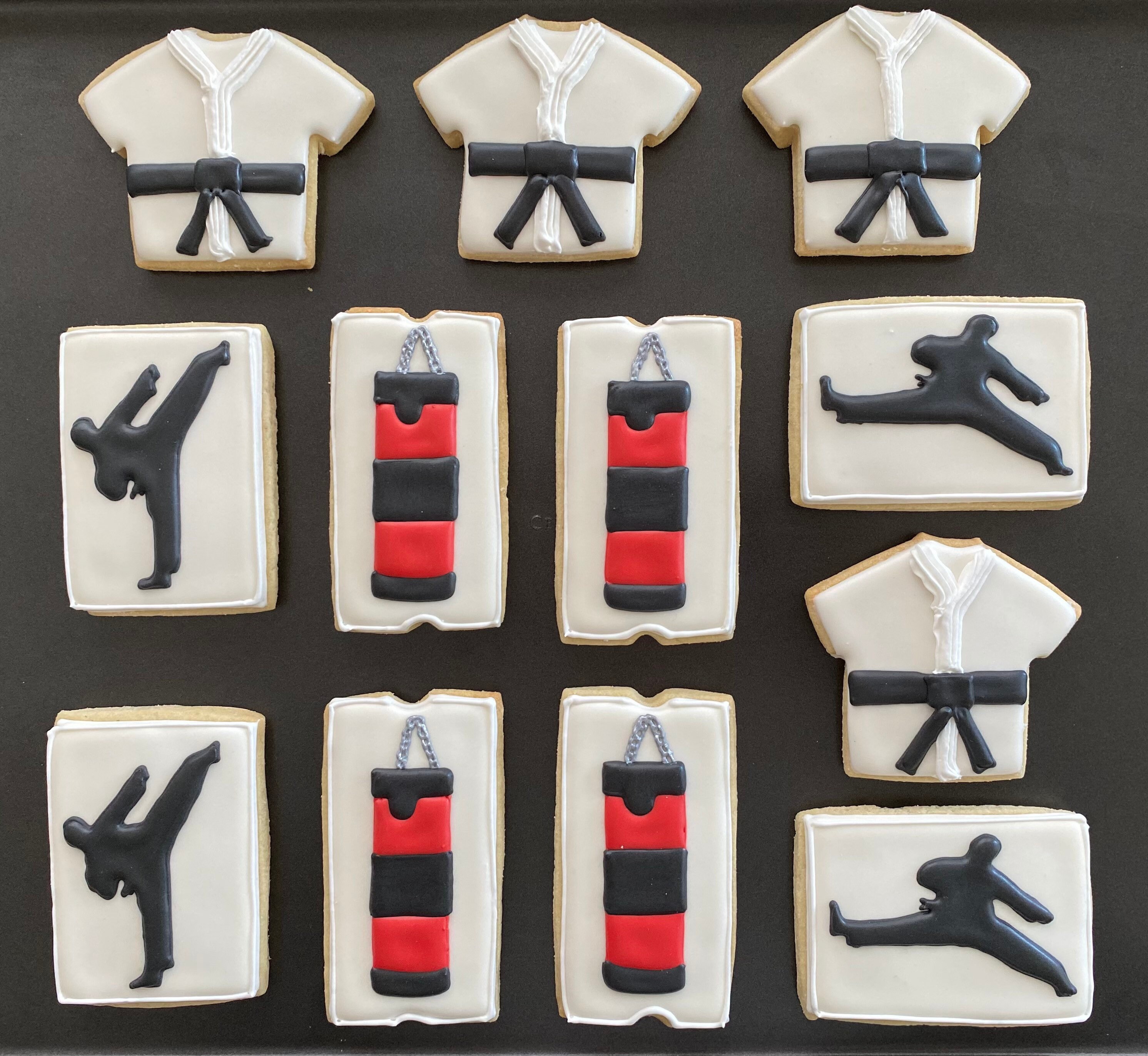 12 KARATE MARTIAL ARTS Inspired Themed Vanilla Sugar Cookies Etsy