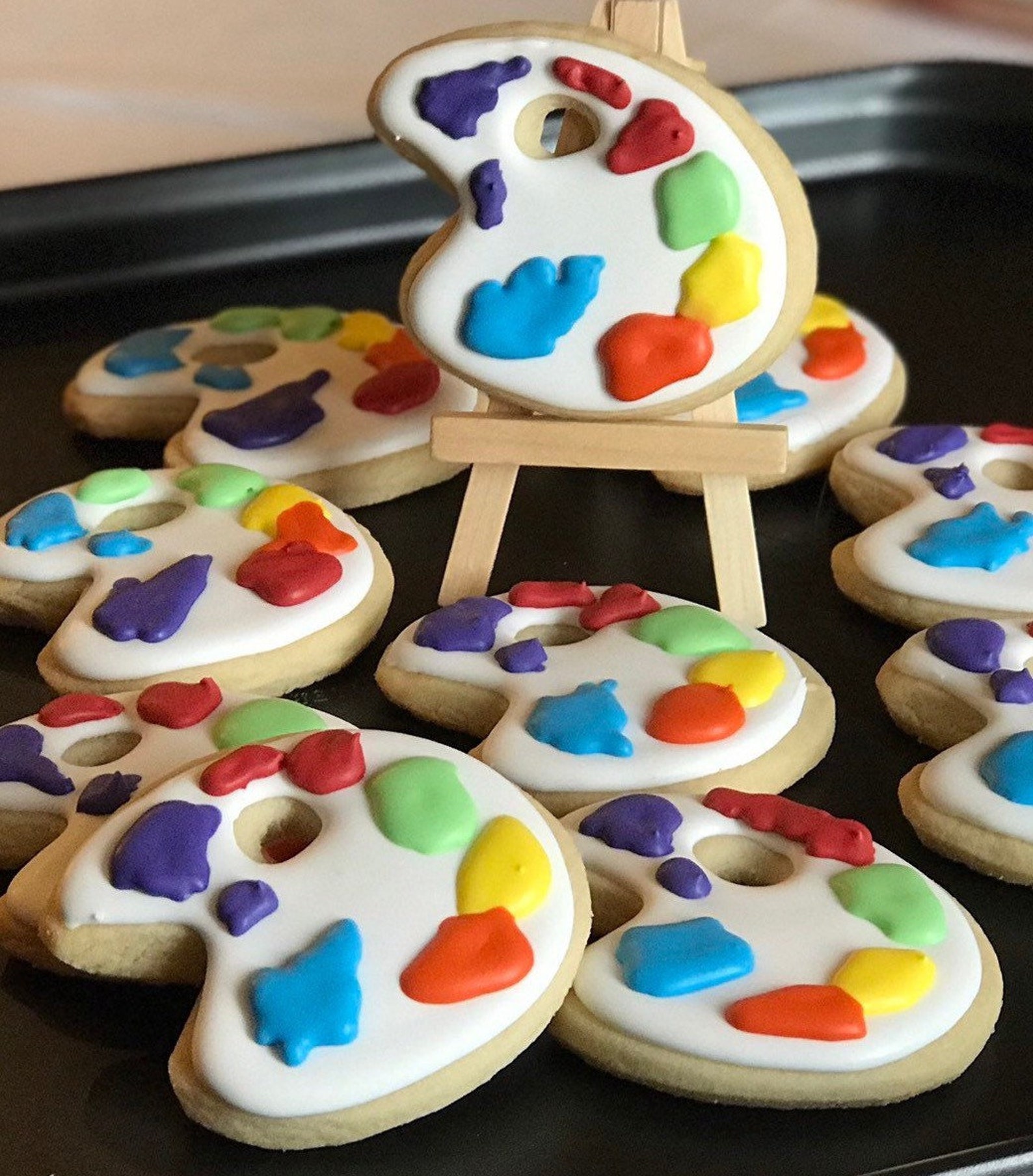 ART PAINT PALETTE X12 Cookies Arts & Crafts Themed Birthday Etsy