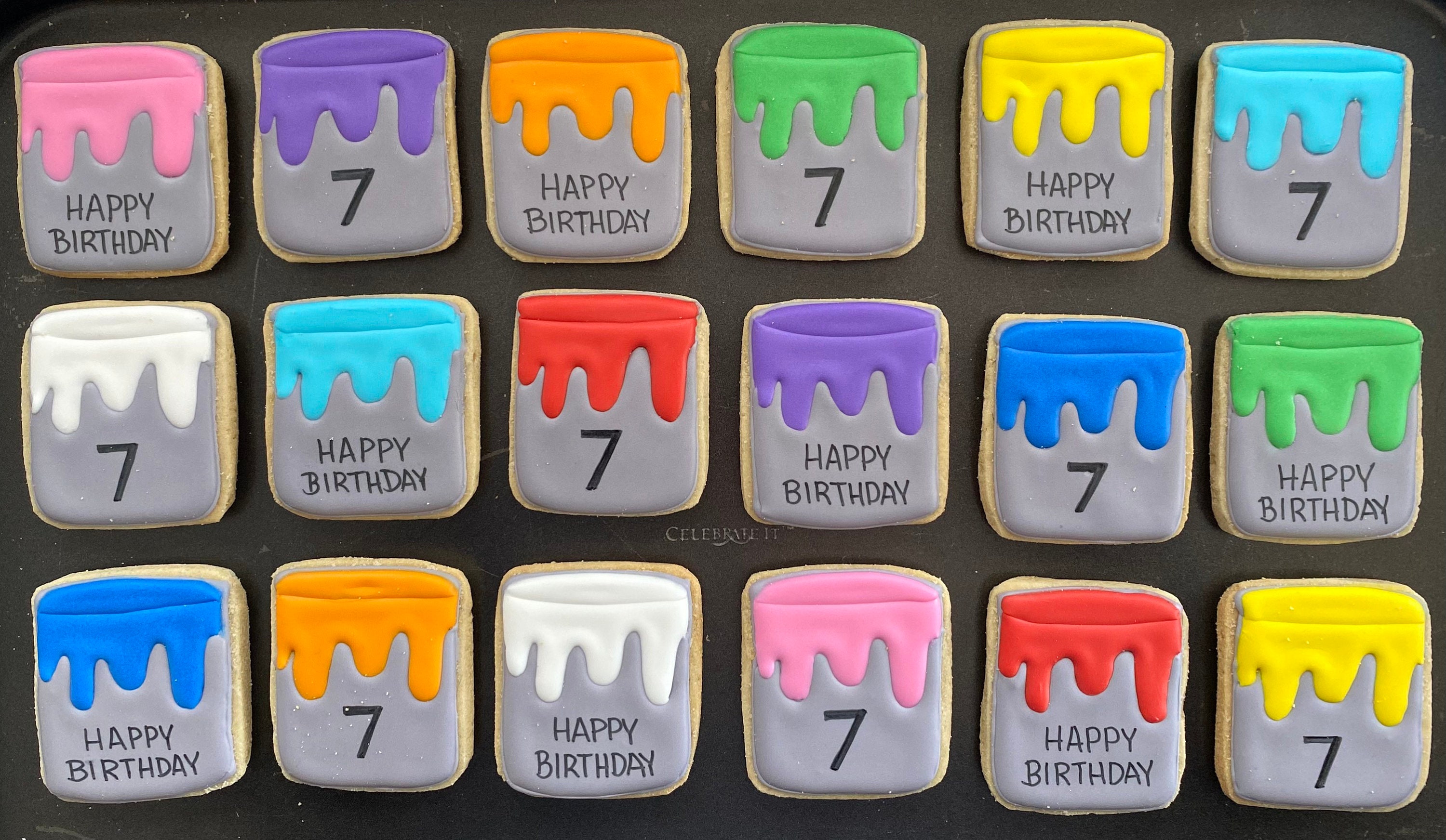 Artist Painter Birthday Party Sugar Cookies — The Iced Sugar Cookie