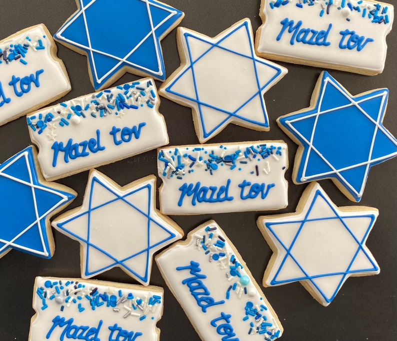 JEWISH BARMITZVAH or BATMITZVAH Themed Cookies X12 Etsy