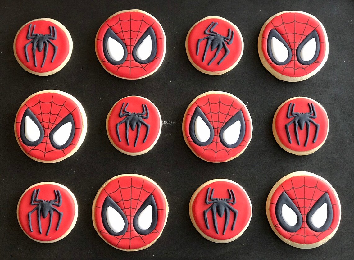 SUPERHERO BATMAN SPIDERMAN x12 inspirado galletas de