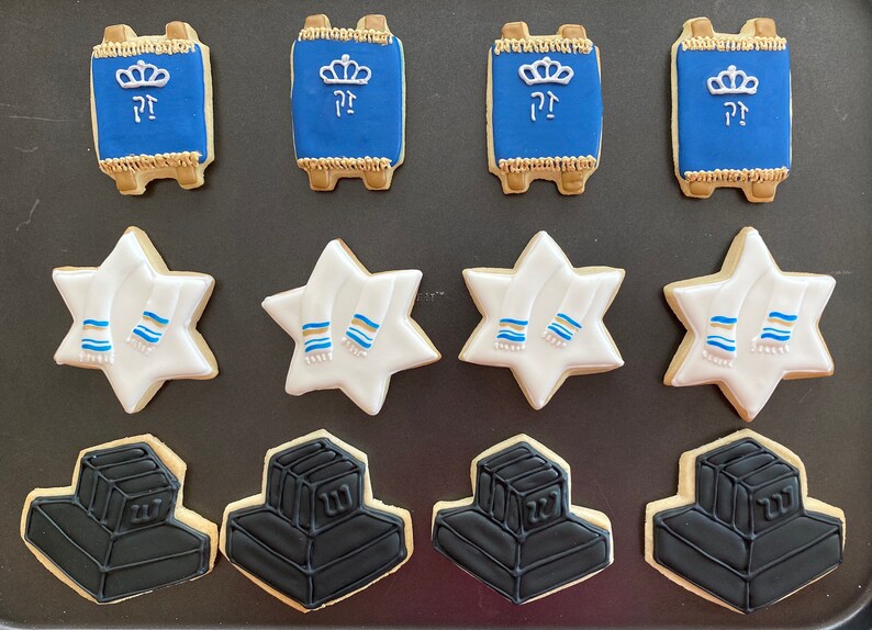 JEWISH BARMITZVAH or BATMITZVAH Themed Cookies X12 Etsy