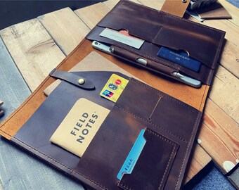 Custom Leather Macbook Sleeve: Personalized Laptop Portfolio Bag