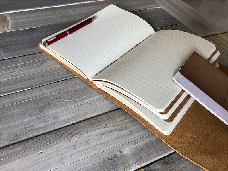 Leather Notebook Cover A5 Personalized Moleskine Holder Etsy