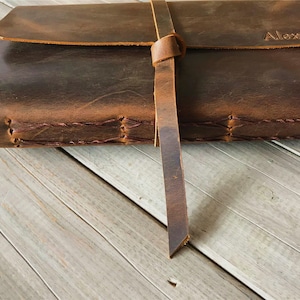 Leather Bound Journal, Personalized Leather Notebook, Lined Sketchbook, A5 Writing Journals for Men, Blank Bound Journal for Women