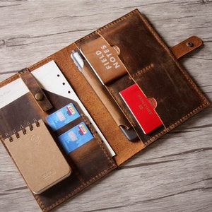 Cartella in pelle personalizzata, Leather Organizer, Document Holder for Women, Leather Portfolio Folio for Men, A4 Padfolio Pouch Travel Case