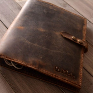 personalized leather portfolio