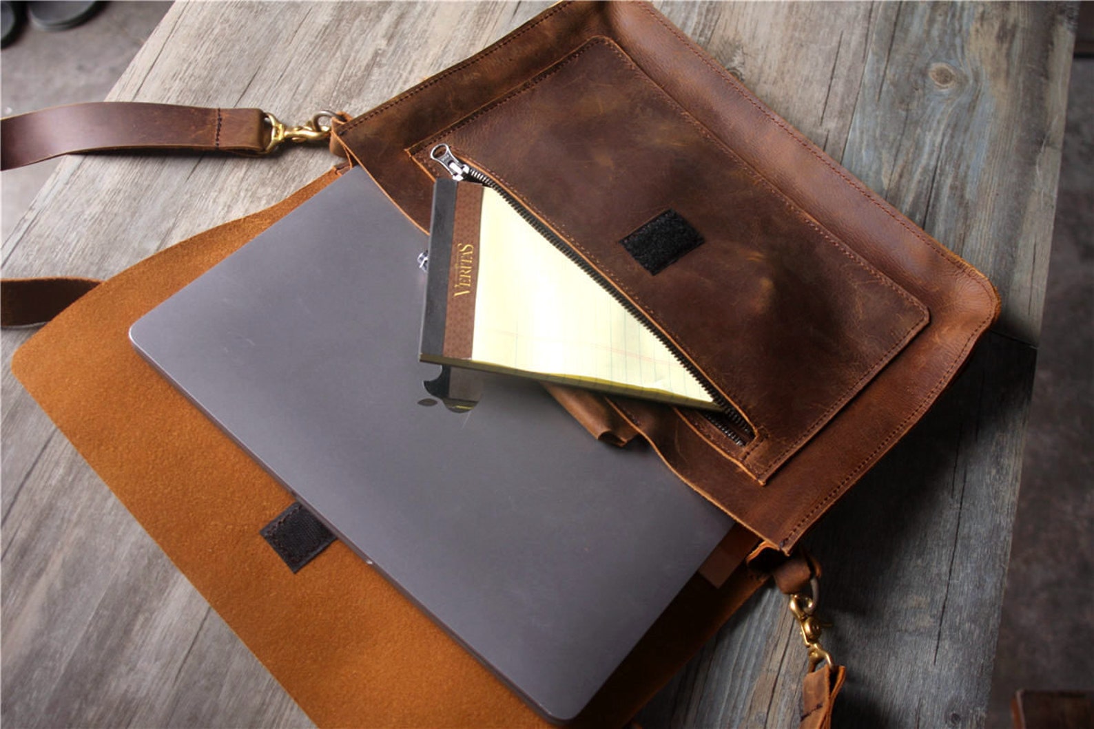 Brown Leather Messenger Bag Mens Leather Laptop Bags Womens Etsy